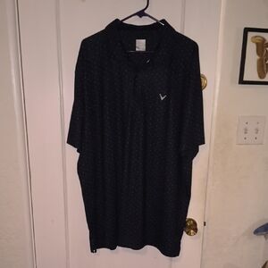 Callaway | Men's Dark Polo with Subtle Pattern
